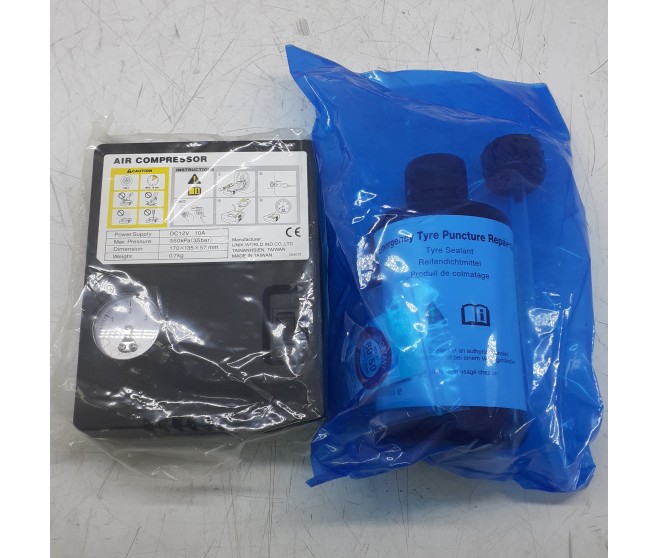 TYRE AIR COMPRESSOR AND PUNTURE SEALANT KIT