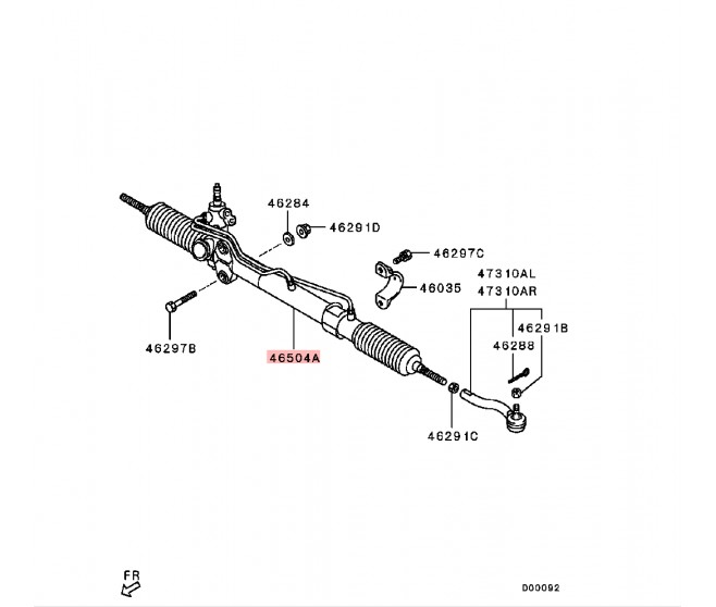 POWER STEERING RACK FOR A MITSUBISHI PAJERO - V76W