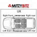 STATIONARY WINDOW WEATHERSTRIP REAR LEFT FOR A MITSUBISHI V90# - REAR DOOR PANEL & GLASS