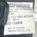 REAR CENTRE SEAT BELT FOR A MITSUBISHI TRITON - KB4T