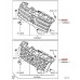FRONT RADIATOR GRILLE FOR A MITSUBISHI V88W - 3200D-TURBO/SHORT WAGON<07M-> - GLX(NSS4/EURO4/DPF),S5FA/T / 2006-09-01 -> - 