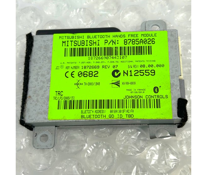 BLUETOOTH HANDS FREE MODULE FOR A MITSUBISHI GENERAL (EXPORT) - CHASSIS ELECTRICAL