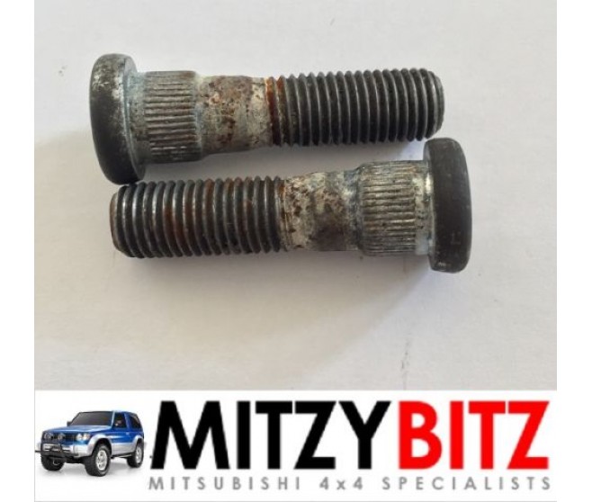 FRONT 41MM WHEEL HUB STUD BOLTS X 2 FOR A MITSUBISHI P0-P4# - FRONT 41MM WHEEL HUB STUD BOLTS X 2
