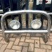 FRONT CHROME BULL BAR WITH SPOT LIGHTS  FOR A MITSUBISHI V20-50# - FRONT CHROME BULL BAR WITH SPOT LIGHTS 