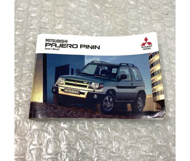 PININ OWERS HANDBOOK FOR A MITSUBISHI PAJERO PININ/MONTERO IO - H66W