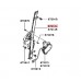 WINDOW REGULATOR AND MOTOR FRONT LEFT FOR A MITSUBISHI PAJERO/MONTERO - V73W