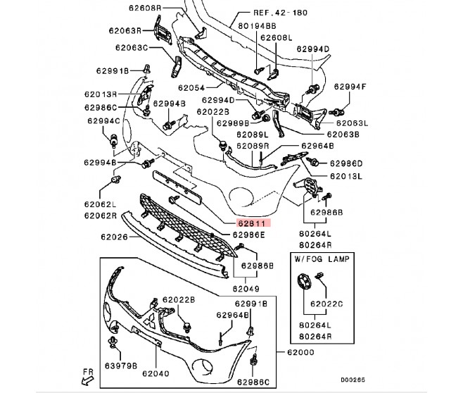 FRONT LICENSE PLATE BRACKET FOR A MITSUBISHI L200,L200 SPORTERO - KB9T