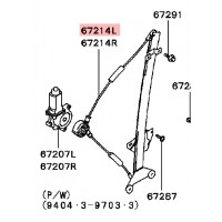 DOOR WINDOW REGULATOR AND MOTOR FRONT LEFT