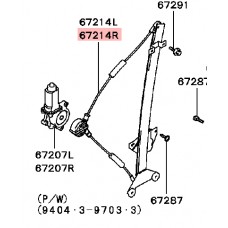 DOOR WINDOW REGULATOR AND MOTOR FRONT RIGHT