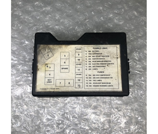 FUSE BOX LID FOR A MITSUBISHI GENERAL (EXPORT) - CHASSIS ELECTRICAL
