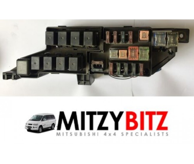 COMPLETE ENGINE BAY FUSE BOX WITH RELAYS FOR A MITSUBISHI PA-PF# - WIRING & ATTACHING PARTS