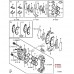 COMPLETE CALIPER FRONT LEFT FOR A MITSUBISHI GF0# - FRONT WHEEL BRAKE