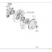 HUB WITH KNUCKLE AND ABS SENSOR REAR LEFT FOR A MITSUBISHI V80,90# - HUB WITH KNUCKLE AND ABS SENSOR REAR LEFT