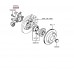 REAR RIGHT HUB WITH KNUCKLE AND ABS SENSOR FOR A MITSUBISHI V80,90# - REAR RIGHT HUB WITH KNUCKLE AND ABS SENSOR
