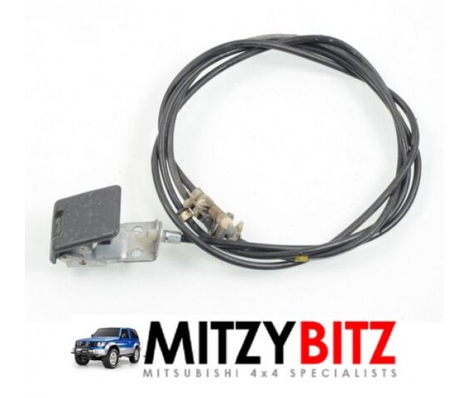 BONNET RELEASE CABLE & PULL HANDLE FOR A MITSUBISHI PAJERO - V65W