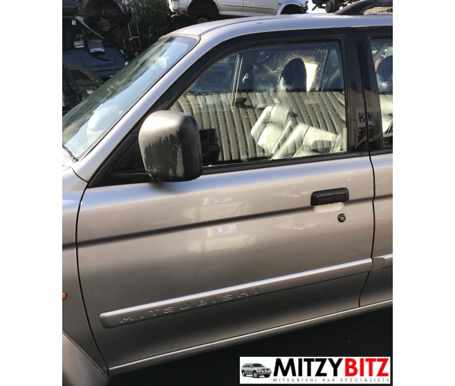 FRONT LEFT SILVER BARE DOOR PANEL ONLY FOR A MITSUBISHI PAJERO SPORT - K97W