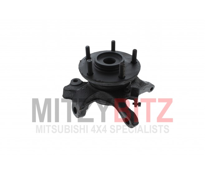 FRONT LEFT  HUB + KNUCKLE  ABS TYPE  FOR A MITSUBISHI H77W - 2000/LONG(4WD)<01M-> - MD-EDITION(GDI),4FA/T / 1998-03-01 - 2007-06-30 - 