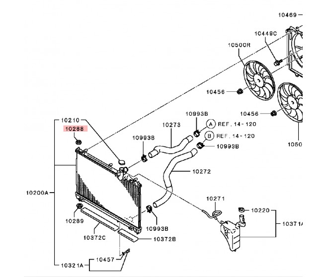 RADIATOR UPPER SUPPORT INSULATOR  FOR A MITSUBISHI COOLING - 