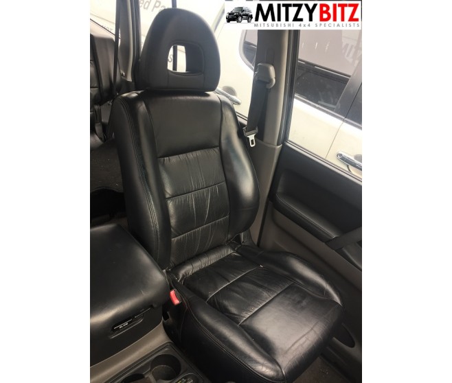 BLACK LEATHER FRONT LEFT HEATED SEAT FOR A MITSUBISHI V60,70# - BLACK LEATHER FRONT LEFT HEATED SEAT
