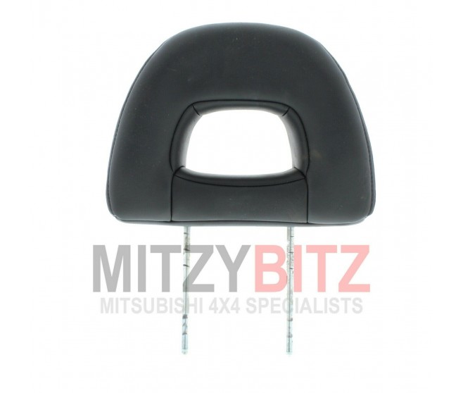 BLACK LEATHER HEADREST SECOND ROW OUTER FOR A MITSUBISHI PAJERO - V78W
