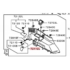 REAR LEFT SEAT HINGE LOCKING COVER TRIM