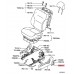 SEAT RECLINE TILT LEVER FRONT LEFT FOR A MITSUBISHI H53,58A - SEAT RECLINE TILT LEVER FRONT LEFT