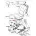 SEAT RECLINE TILT LEVER FRONT RIGHT FOR A MITSUBISHI PAJERO/MONTERO IO - H67W