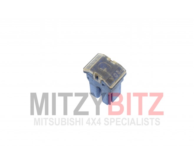 20 AMP BLUE PUSH IN FUSE  FOR A MITSUBISHI GENERAL (EXPORT) - CHASSIS ELECTRICAL