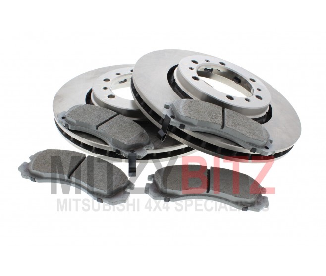 FRONT BRAKE DISCS AND PADS FOR A MITSUBISHI DELICA SPACE GEAR/CARGO - PD6W