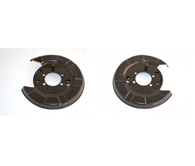 PAIR OF REAR BRAKE DISC DUST COVER BACKING PLATES	 FOR A MITSUBISHI V98W - 3200D-TURBO/LONG WAGON<07M-> - GLS(NSS4/7P/EURO3/HI-PWR),S5FA/T S.A / 2006-08-01 -> - 