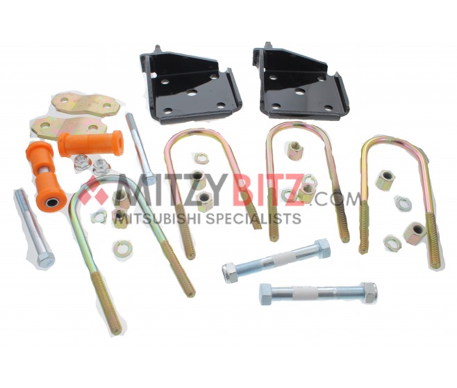 REAR LEAF SPRING FITTING KIT WITH HANGER PLATES  FOR A MITSUBISHI L200 - K77T