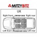 REAR LEAF SPRING FITTING KIT WITH HANGER PLATES  FOR A MITSUBISHI L200 - K76T