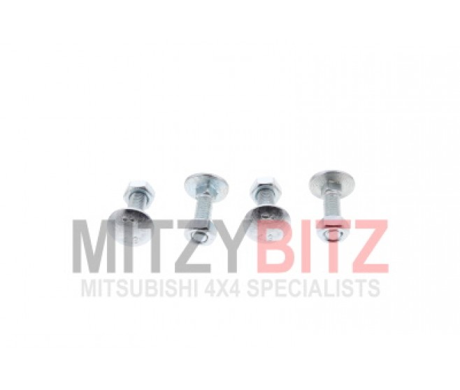 CHROME ROUND HEAD SIDE STEP BOLTS X4 FOR A MITSUBISHI PAJERO/MONTERO - V43W