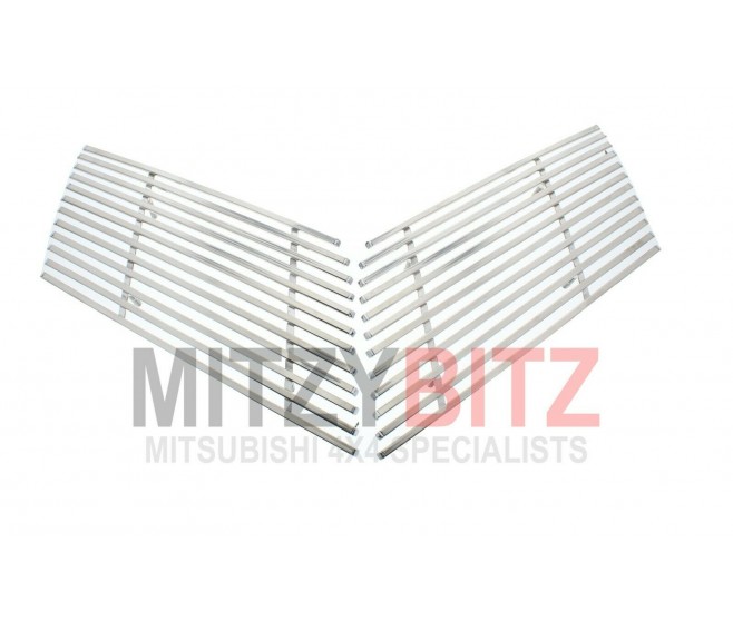 FRONT GRILLE CHROME BILLET COVERS FOR A MITSUBISHI TRITON - KB8T