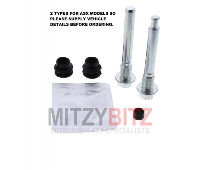 REAR SLIDER PINS AND RUBBERS KIT FOR A MITSUBISHI DELICA D:5 - CV5W