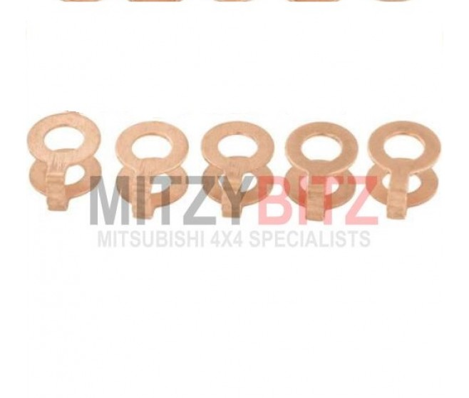 FUEL INJECTOR COPPER WASHER GASKET X5 FOR A MITSUBISHI KA,B0# - FUEL INJECTION PUMP