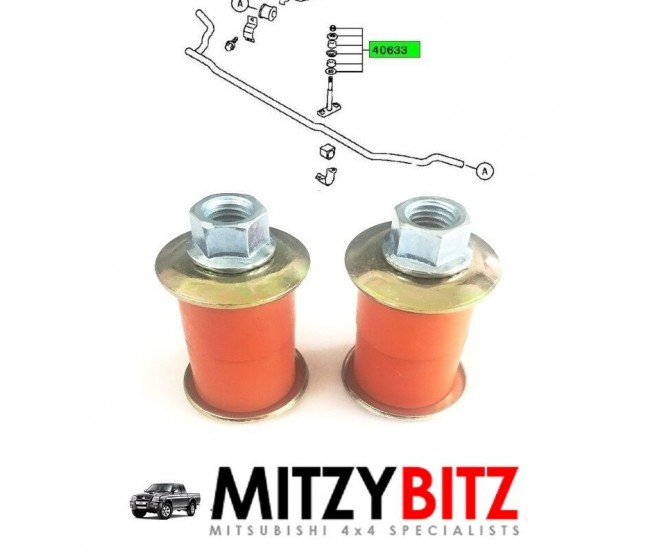 ANTI ROLL BAR LINK BUSHES KIT FOR A MITSUBISHI FRONT SUSPENSION - 