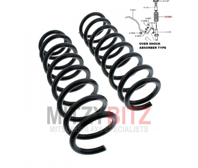 REAR COIL SPRINGS 20% STRONGER FOR A MITSUBISHI OUTLANDER - CW1W